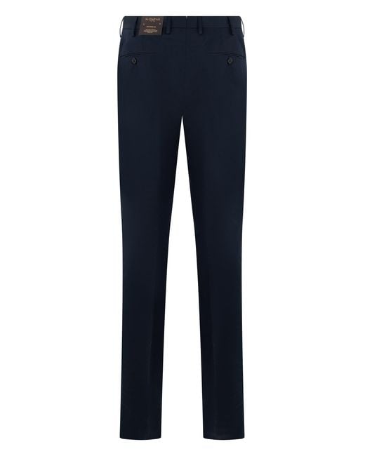 Slowear Blue Slim Fit Cotton Trousers for men