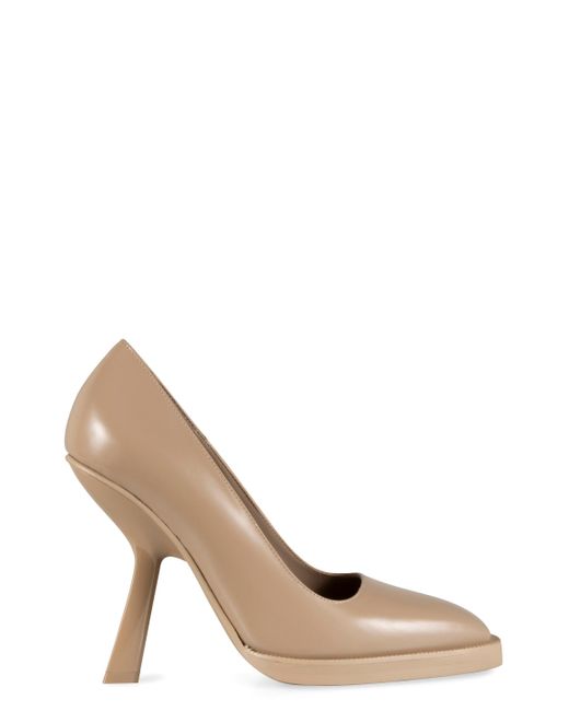 Ferragamo White Leather Pumps