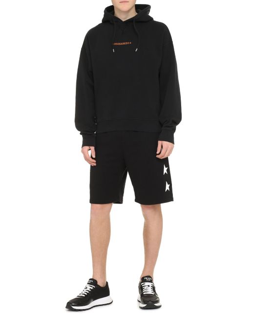 DSquared² Black Cipro Cotton Hoodie for men
