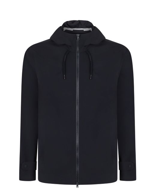 Herno Blue Techno Fabric Jacket for men