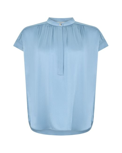Vince Blue Silk Blouse