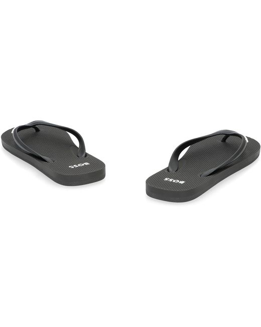 Boss Black Flip-Flops Made Of Rubber for men