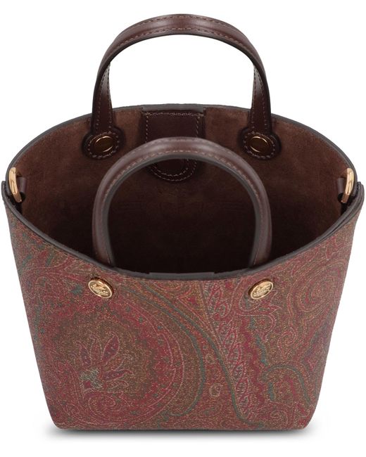 Mini shopping-bag Essential di Etro in Red