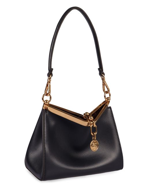 Etro Black Luxurious Mini Leather Shoulder Bag