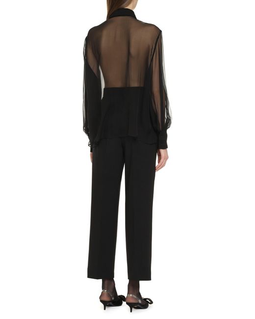 Max Mara Black Verbano Virgin Wool Trousers