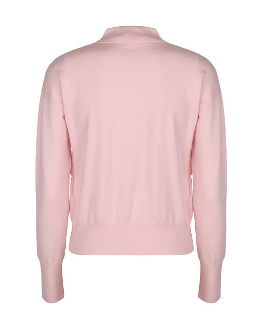 Max Mara Pink Cardigan In Wool