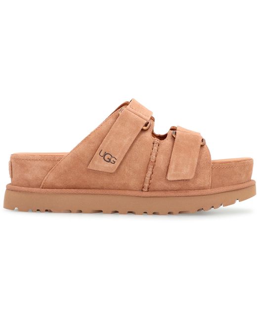 Slides Goldenstar Hi in pelle di Ugg in Brown