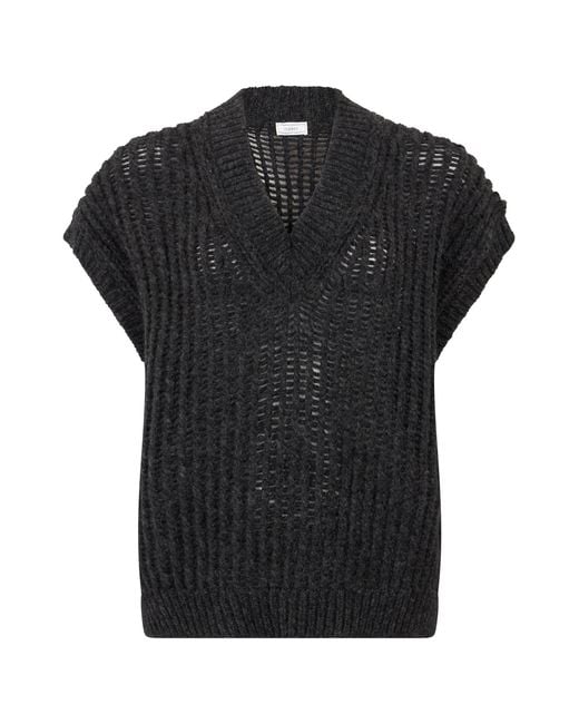 Peserico Black Vest With V-Neck