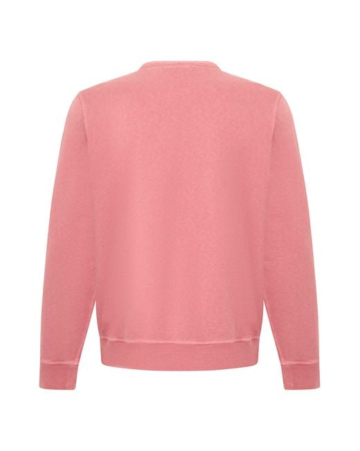 Stone Island Pink Crew Neck Sweatshirt for men