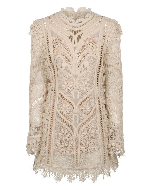 Zimmermann Natural The Illuminate Cornelli Lace Dress