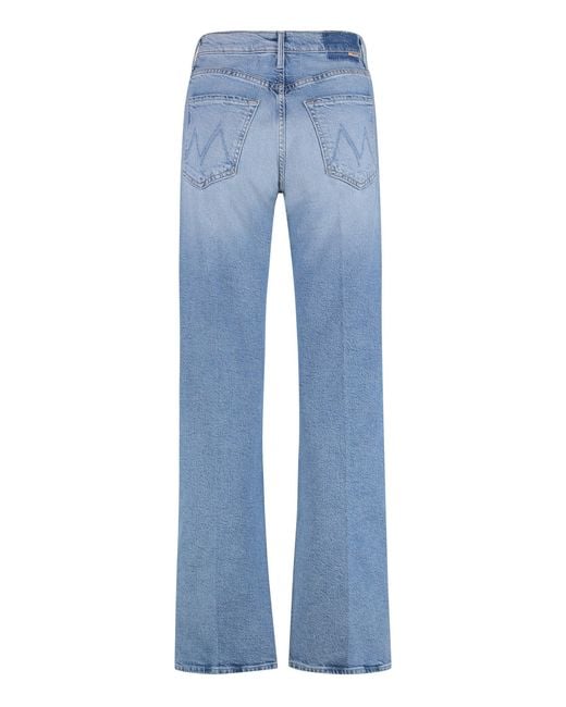 Mother Blue The Lasso 5-pocket Straight-leg Jeans