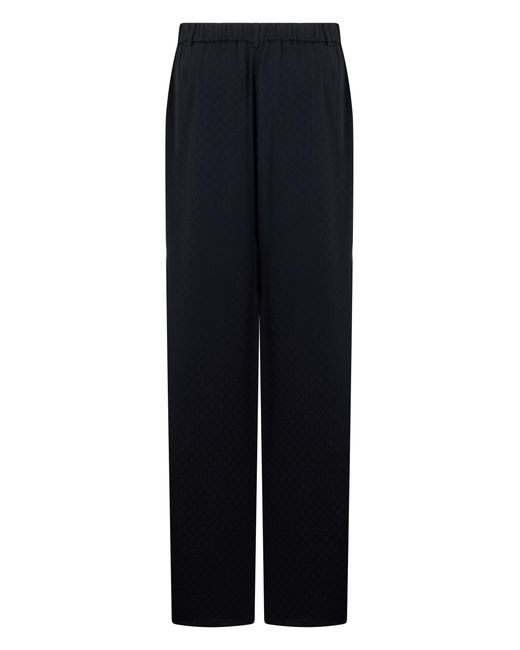 Gucci Blue Loose Pants With Geometric Pattern
