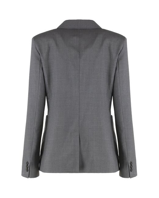 Giacca doppiopetto in lana vergine di Weekend by Maxmara in Black