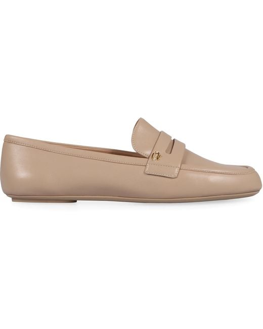 Gianvito Rossi Brown Giorgia Leather Loafers