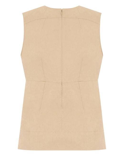 Vince Natural Sleeveless Blouse