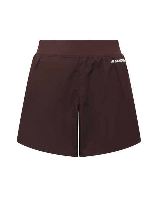 Jil Sander Purple Techno Fabric Shorts