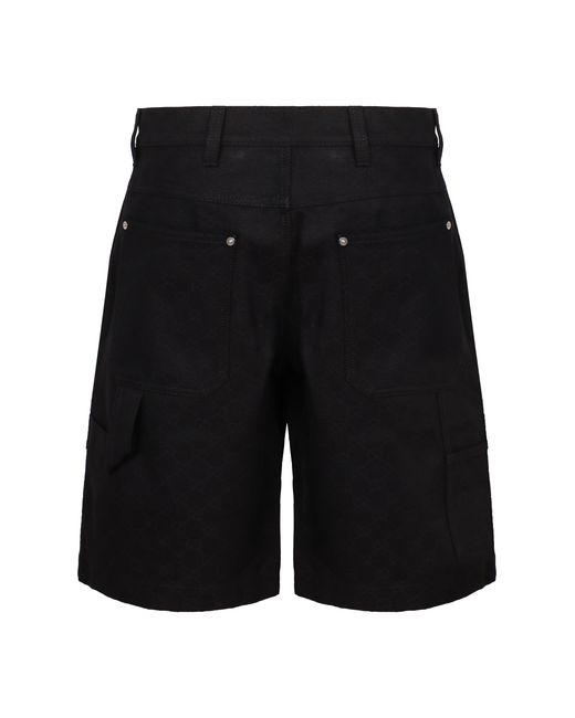 Gucci Black Cotton Bermuda Shorts for men