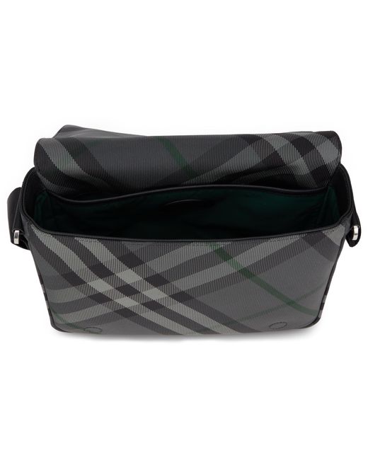 Borsa messenger Grid di Burberry in Black da Uomo