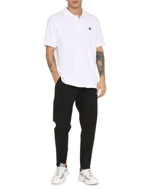Moose Knuckles White Cotton-Piqué Polo Shirt for men