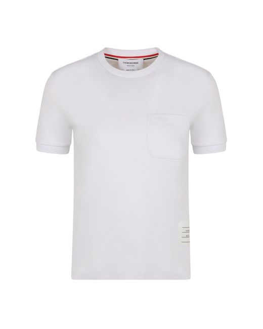 Thom Browne White Crew Neck T-Shirt