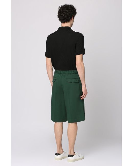 Gucci Green Cotton Bermuda Shorts for men
