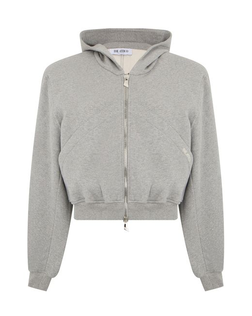 The Attico Gray Cropped Sweater