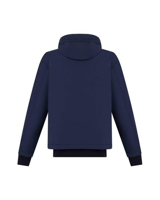 Stone Island Blue Light Jacket With Hood for men