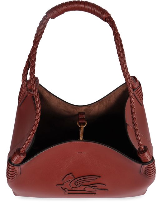 Etro Red Mini Leather Tote Handbag