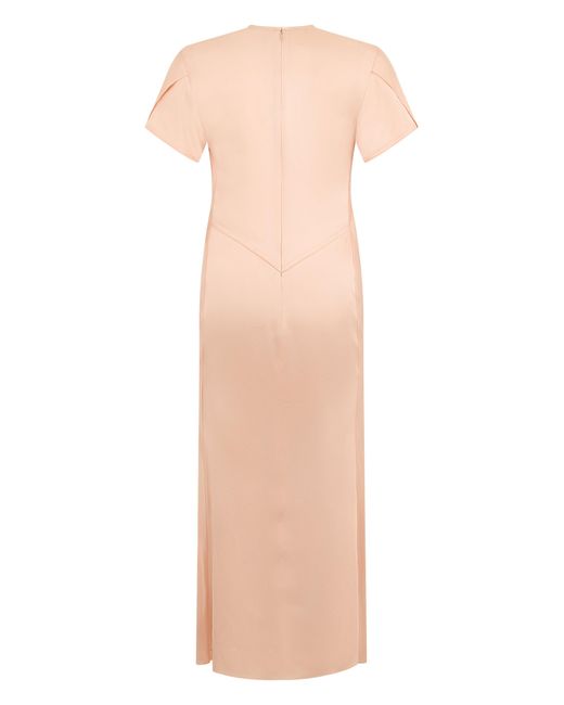 Victoria Beckham Pink Long Satin Dress