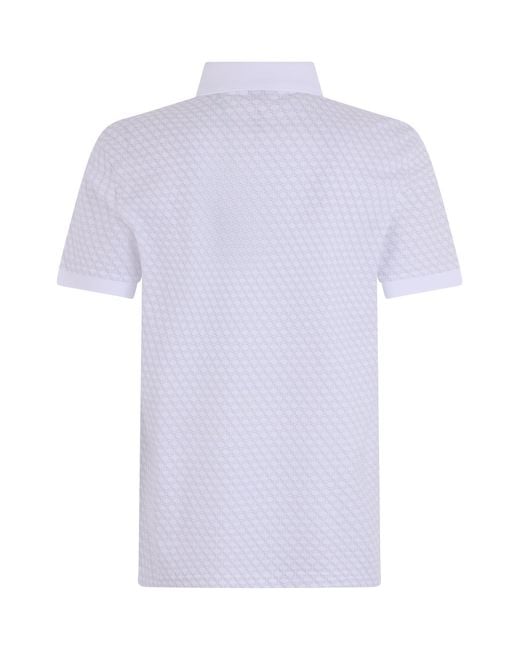 Boss Purple Cotton Polo With Pattern for men