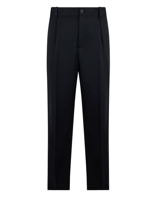 Jacquemus Blue Straight Cotton Trousers for men
