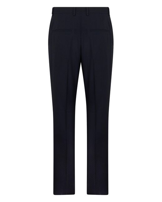 Fendi Blue Straight Pants for men
