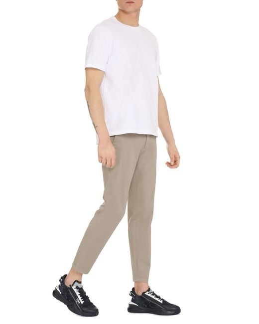 Thom Browne White Cotton Piqué T-Shirt for men