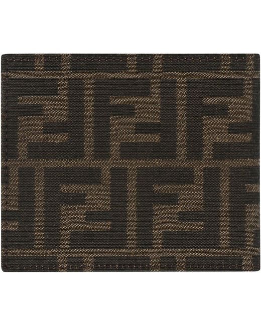 Fendi Black Ff Fabric Wallet for men