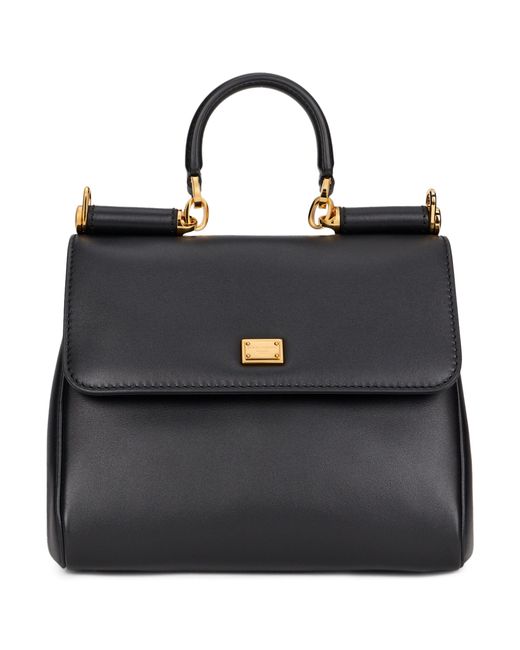 Dolce & Gabbana Black My Sicily Leather Handbag