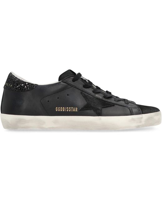 Golden Goose Deluxe Brand Black Leather Low-Top Sneakers