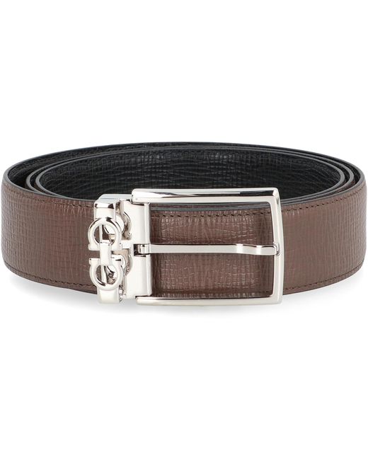 Cintura reversibile in pelle di Ferragamo in Brown da Uomo