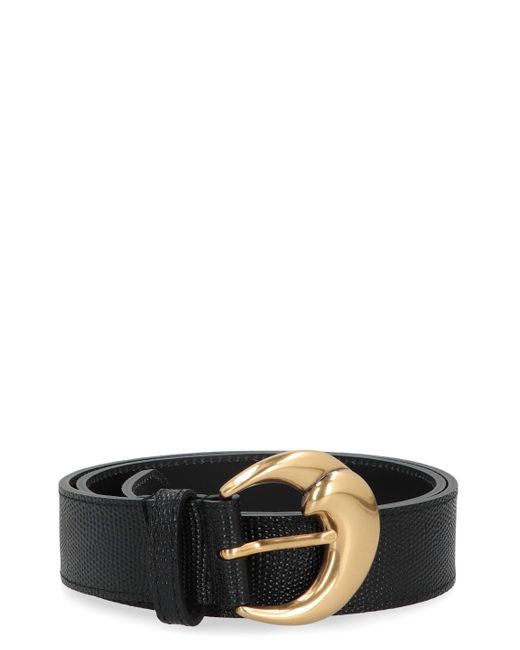 Etro Black Paisley Leather Belt