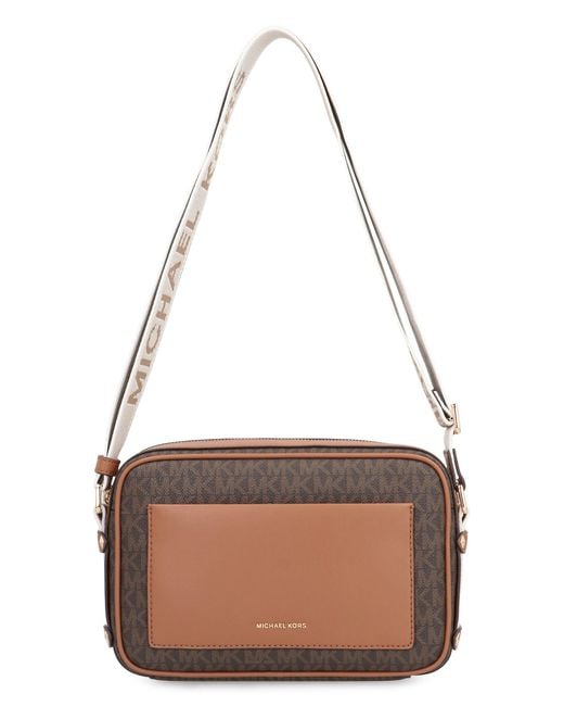 MICHAEL Michael Kors Brown Maeve Bandolera Canvas