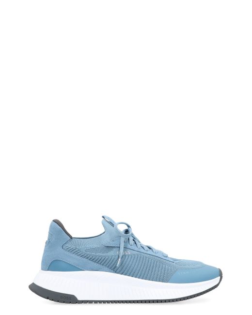 Sneakers low-top Sock in tessuto di Boss in Blue da Uomo