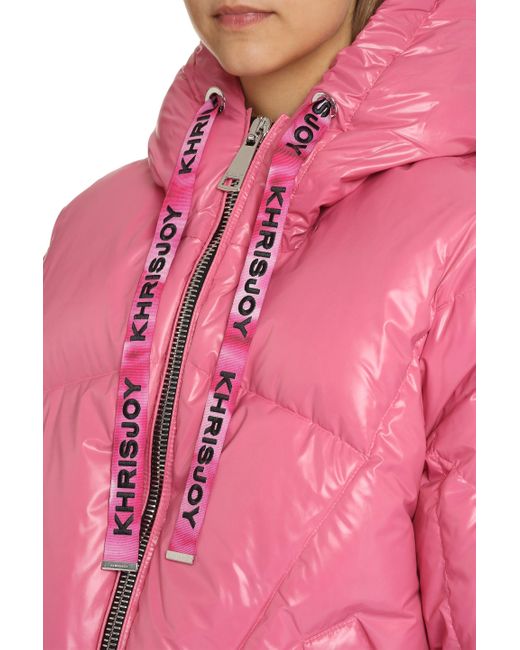 Khrisjoy Pink Puff Khris Iconic Hooded Down Jacket