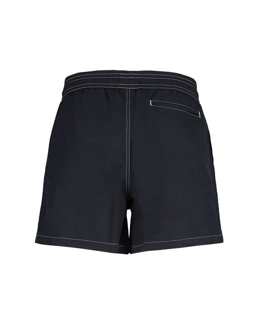 AMI Blue Nylon Swim Shorts for men