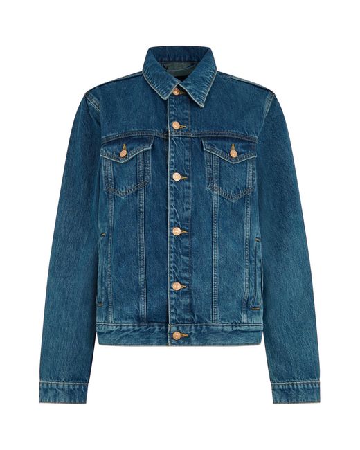 7 For All Mankind Blue Jacket Made Of Cotton for men