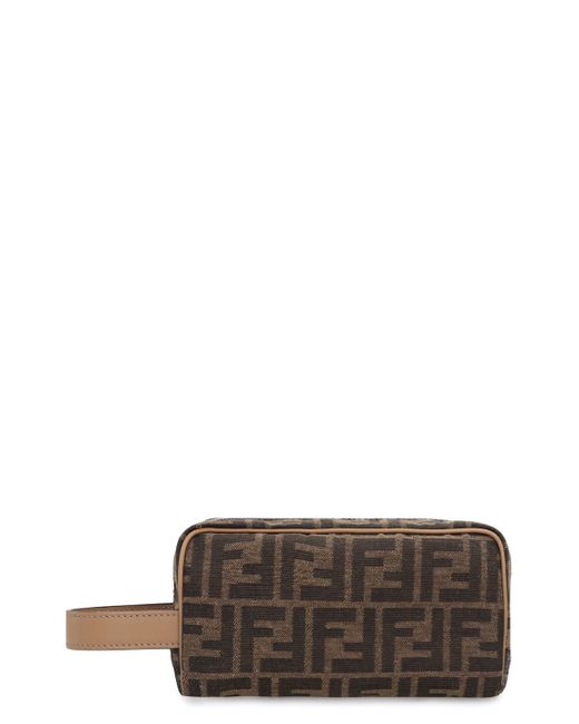Beauty case Small FF di Fendi in Brown da Uomo