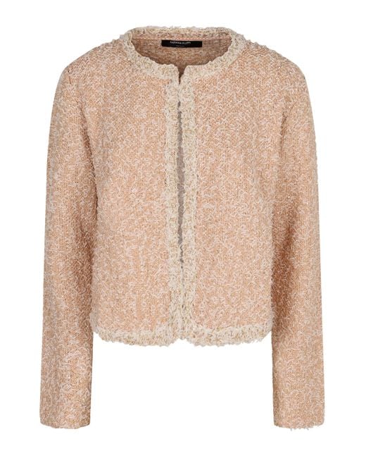 Cappotto in maglia bouclé di Fabiana Filippi in Natural