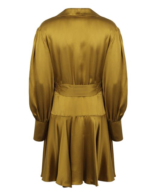 Mini abito in seta di Zimmermann in Yellow