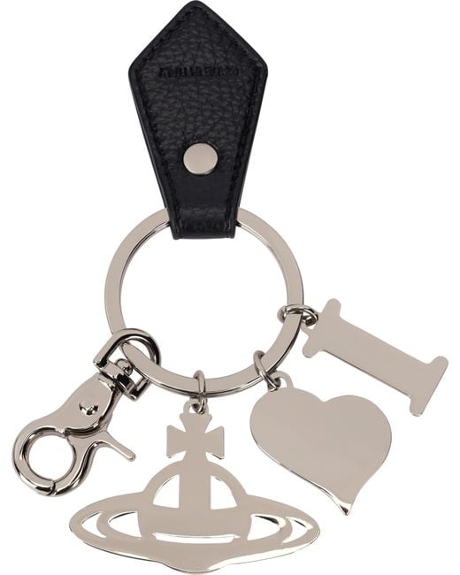 Vivienne Westwood Black Keychains With Charms