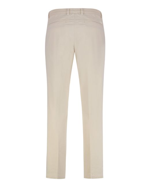 Boss Natural Cotton Twill Trousers for men