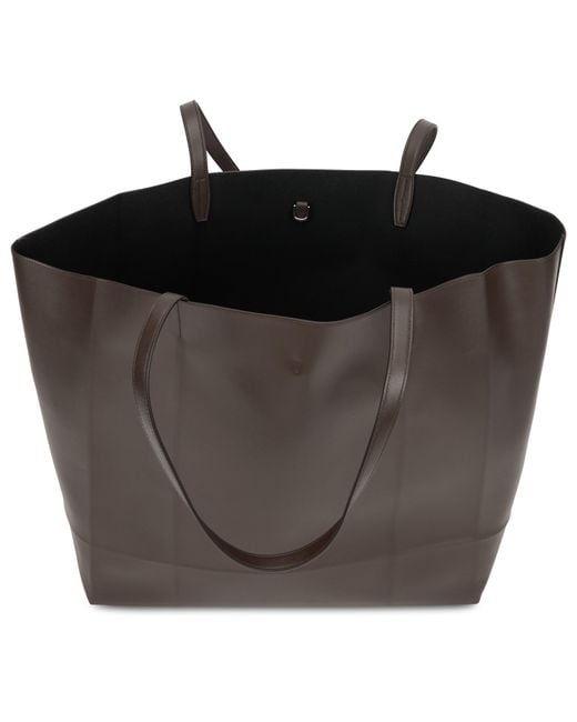Totême  Brown Leather Tote Bag