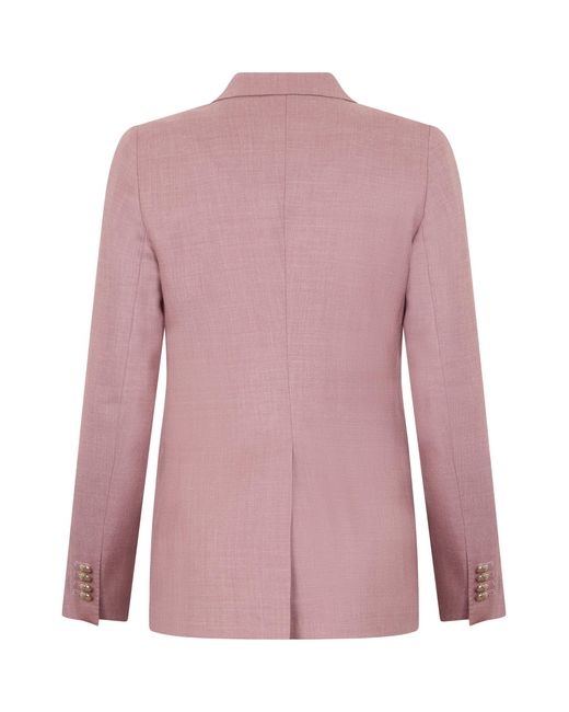 0205 Tagliatore Pink Single-Breasted Blazer